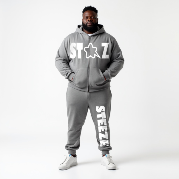 Unisex Grey Hoodie and Pants Set